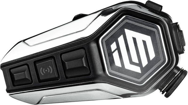 ILM Motorcycle Bluetooth Headset Helmet Communication System 2100M Intercom IP67 Waterproof Noise Cancellation Model RANGEPRO Gray - Image 1